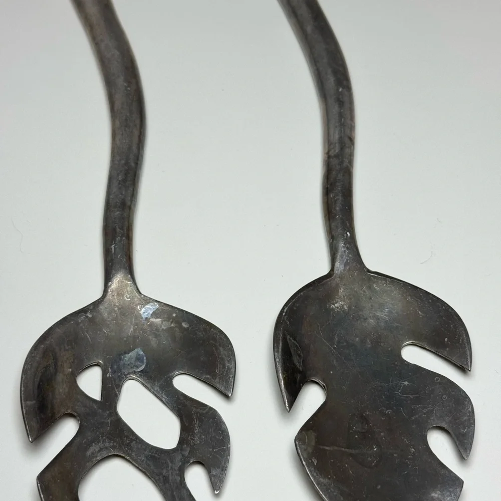 Vintage Curved‎ Aluminum Salad Servers